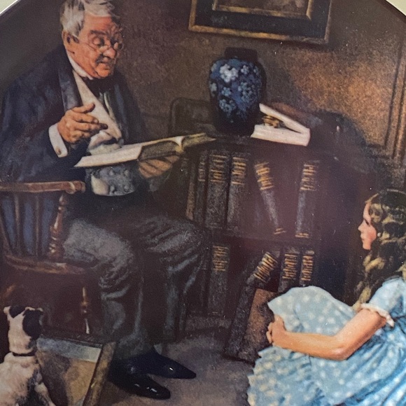 Knowles Norman Rockwell The Storyteller collector plate - Picture 2 of 9